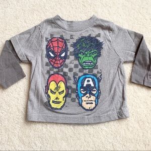 Marvel Gray Long Sleeve Spider-Man Shirt size 12mo